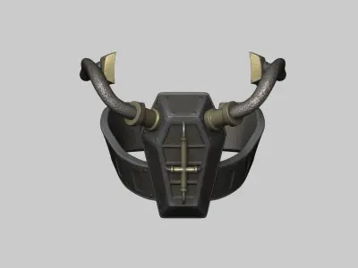Steampunk Coffin Mask - SciFi Character Design Low-poly 3D model