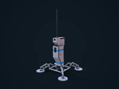 Sci-Fi Beacon Low-poly 3D model