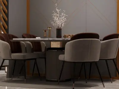 living room interior design scene 3d model 3 3D model
