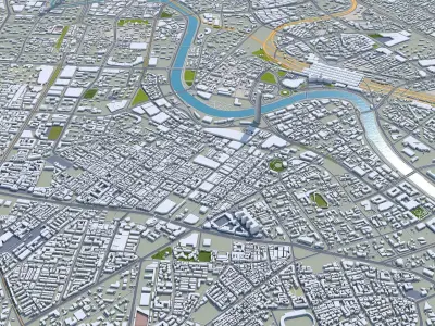 Tianjin China Low-poly 3D model