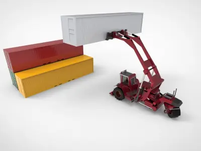 Stacker Crane Low-poly 3D model