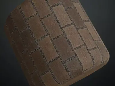 Medieval Arched Iron Lattice Wood Planks PBR Texture