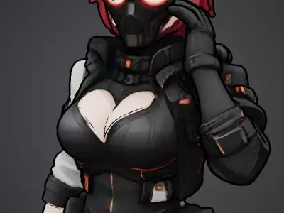 Endfield inspired girl 3D model