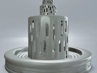 Fountain with holes in it 3D print model