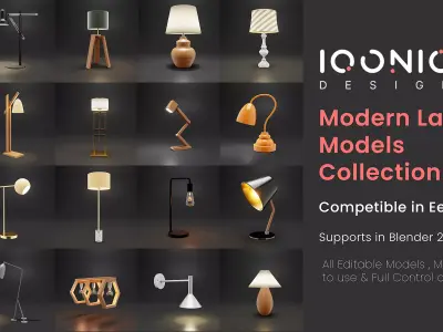 Modern Lamps Iqonicdesign Vol01 5036 3D model