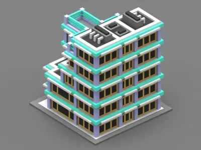 House Voxel - 20 Low-poly 3D model