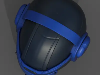 Helmet scifi fantasy futuristic military Scifi  Low-poly 3D model get