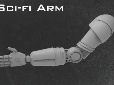 SCI-FI ROBOTIC ARMS 3D model