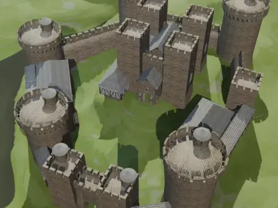 Modular Castle Kit 3D model