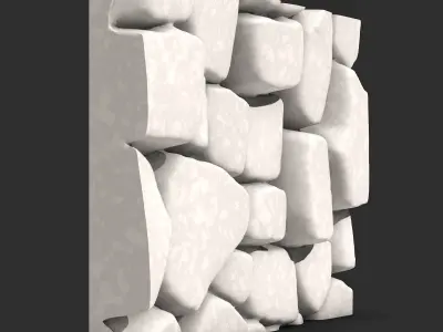 Uneven Slate Wall Environment 3D print model purchase