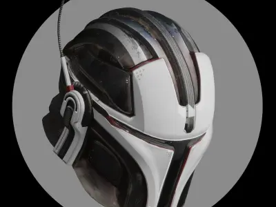 Mandalorian Helmet Model and Texture Low-poly 3D model