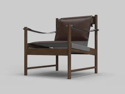 Lounge wood chair 3D model purchase