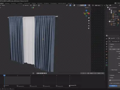 Curtain 02 3D model