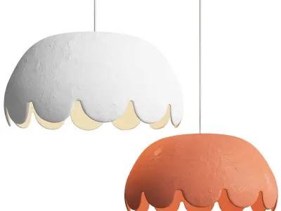 Scalloped Pendant Light 3D model