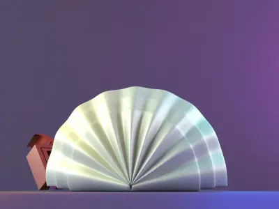 shell candle without pearls 3D print model