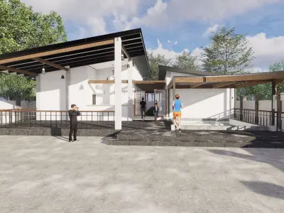 Resort Hotel with Mini Pool 3D model