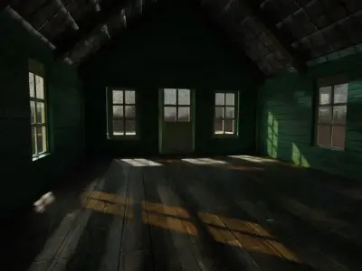 american wildwest cowboy town building Low-poly 3D model
