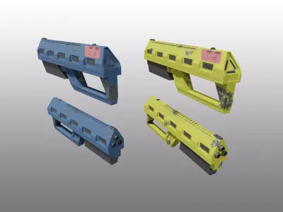 Sci-Fi Shotgun AS-92 Low-poly 3D model