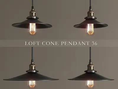 Chandelier Loft Cone Pendant 36 3D model