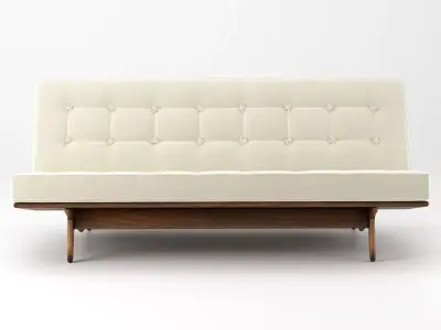 Hauner mid century modern futon sofa 3D model
