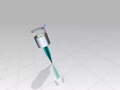 solar yard light 3D print model