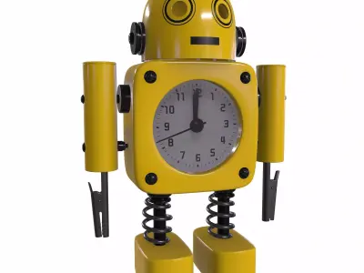robot clock  3D model
