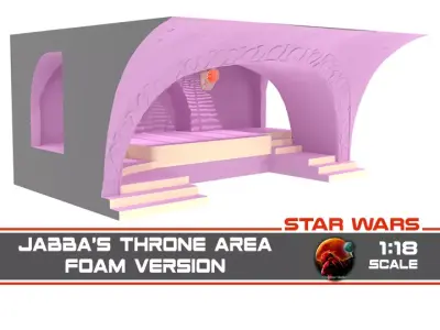 Jabbas Throne Area - small Foam version - 1-18 Hasbro Kenner 3D print model