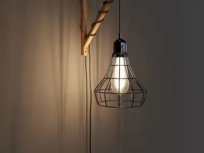 Suspended wall light 3D model