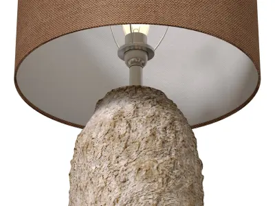 ROHLD Rustic Aged Provence Country Nightstand Table Lamp 3D model