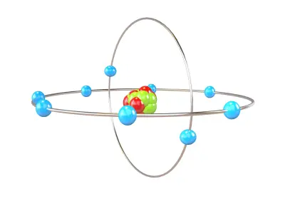 Fluorine Chemical Element v2 002 Low-poly 3D model