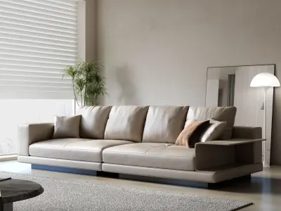 Pixels and Flowers living room interior scene 3D model