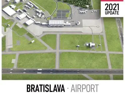 Bratislava Airport Low-poly 3D model