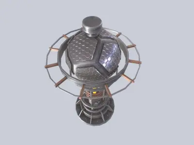 Nuclear reactor Low-poly 3D model buy