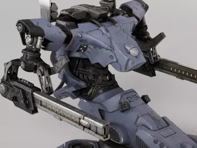 Hover Mech Low-poly 3D model