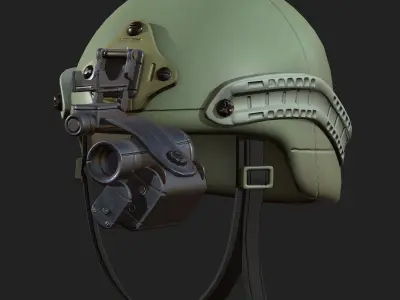 Helmet military combat soldier armor scifi Low-poly 3D model