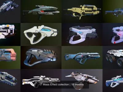 20 Mass Effect colection 3D Model Pack