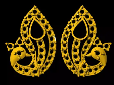 Tops earrings   3D print model