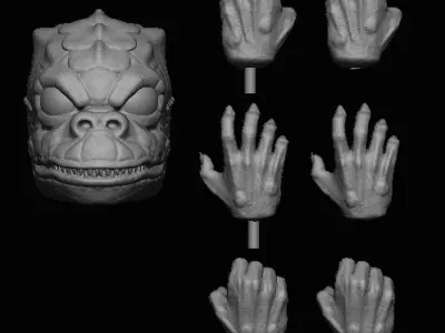 Saurin Head Sculpt - Star Wars Custom Action figure  3D print model