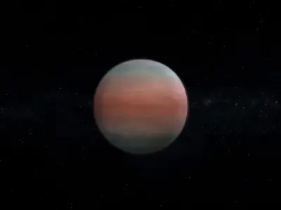 Gas Giant Alien Planet 02 Low-poly 3D model