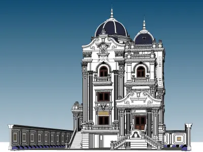 Sketchup 1007 house architecture 3D model