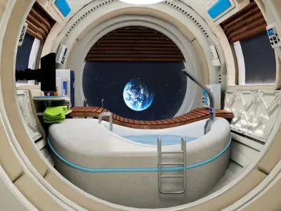 Spaceship Bathroom 3D model