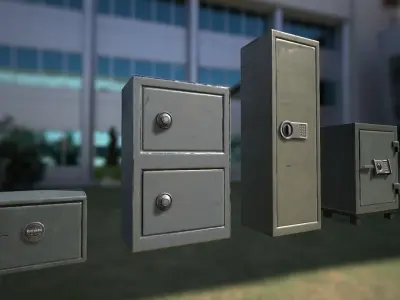 Lockers Pack vol1 Low-poly 3D model