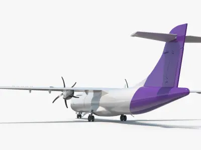  Regional Cargo Aircraft with Twin Turboprops Rigged for Maya 