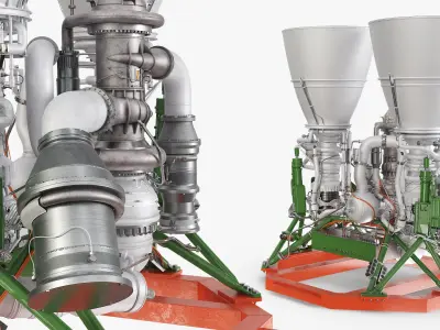  Dual Nozzle Liquid Rocket Engine 