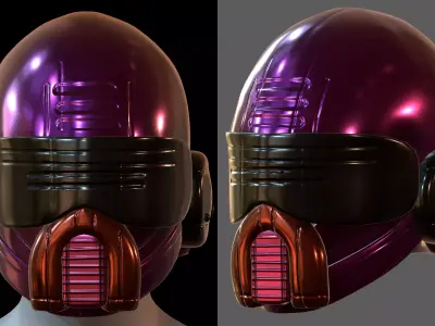 Gas mask helmet 3d model scifi Low-poly  Low-poly 3D model 178