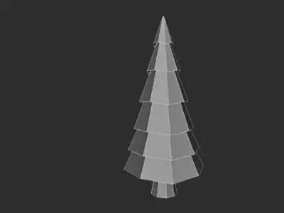 Polygonal tree 3D model
