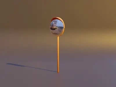 Street Mirror Low-poly 3D model