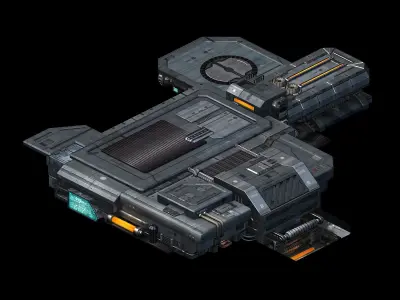 Spacecraft - Ground Platform 01 3D model
