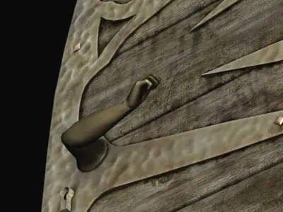 Medieval doors Low-poly 3D model