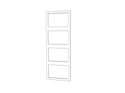 Simple Door Free low-poly 3D model